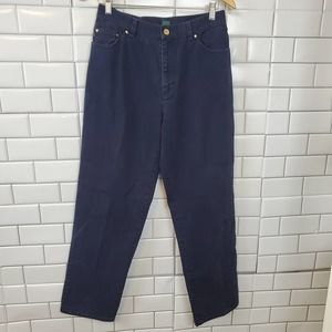 LAUREN JEANS CO RALPH| VINTAGE HIGH WAISTED MOM JEANS DARK BLUE WOMEN'S SIZE 8